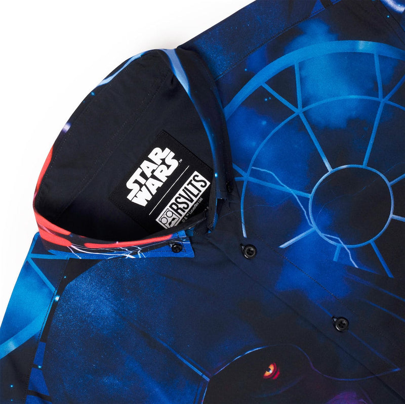 RSVLTS Like My Father Before Me KUNUFLEX Short Sleeve Shirt in Blue — detail 3