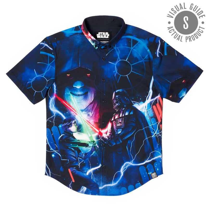 RSVLTS Like My Father Before Me KUNUFLEX Short Sleeve Shirt in Blue — detail 7