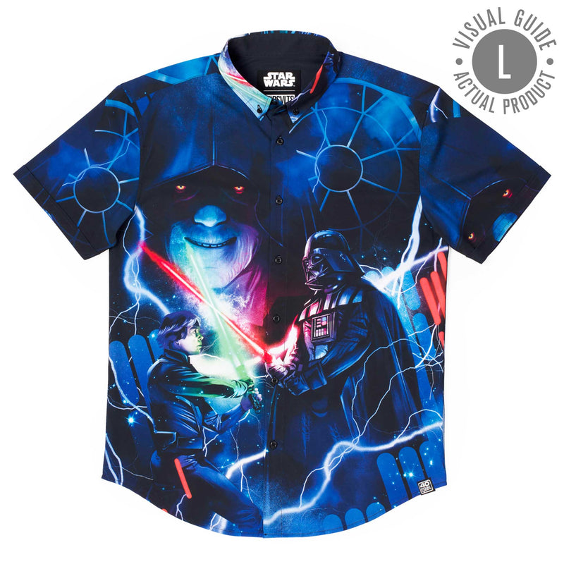 RSVLTS Like My Father Before Me KUNUFLEX Short Sleeve Shirt in Blue — detail 8
