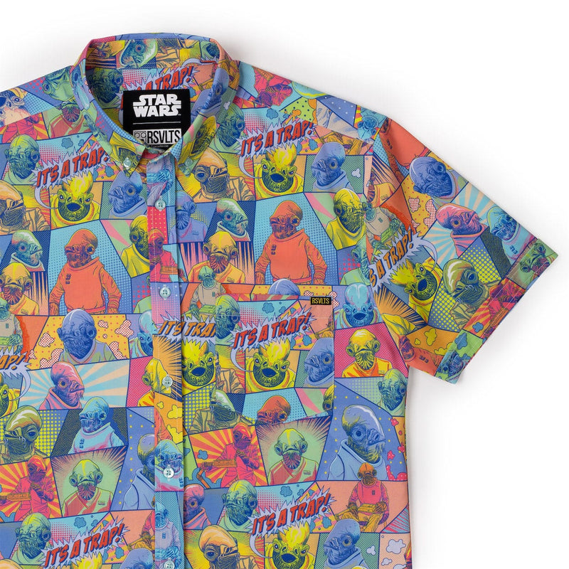 RSVLTS IT'S A TRAP! KUNUFLEX Short Sleeve Shirt in Multicolor — front view