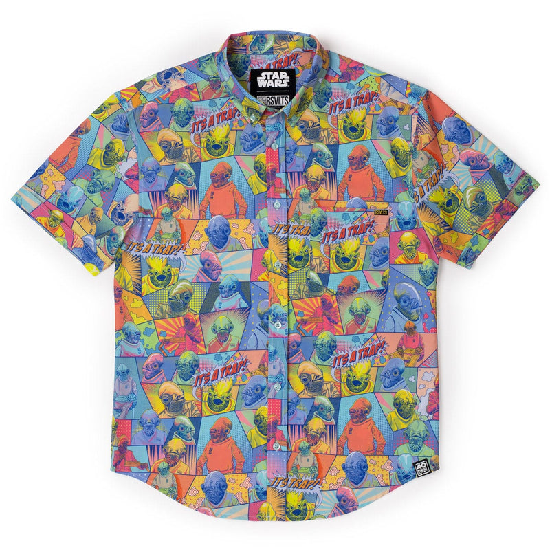 RSVLTS IT'S A TRAP! KUNUFLEX Short Sleeve Shirt in Multicolor — detail 2