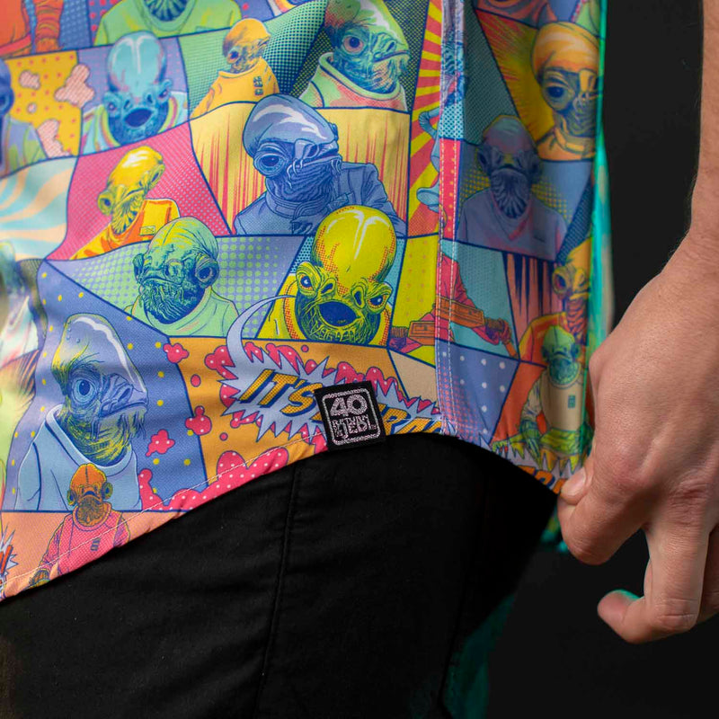 RSVLTS IT'S A TRAP! KUNUFLEX Short Sleeve Shirt in Multicolor — detail 3
