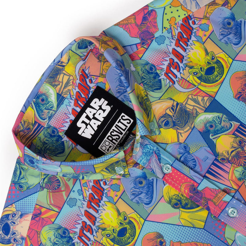 RSVLTS IT'S A TRAP! KUNUFLEX Short Sleeve Shirt in Multicolor — detail 4