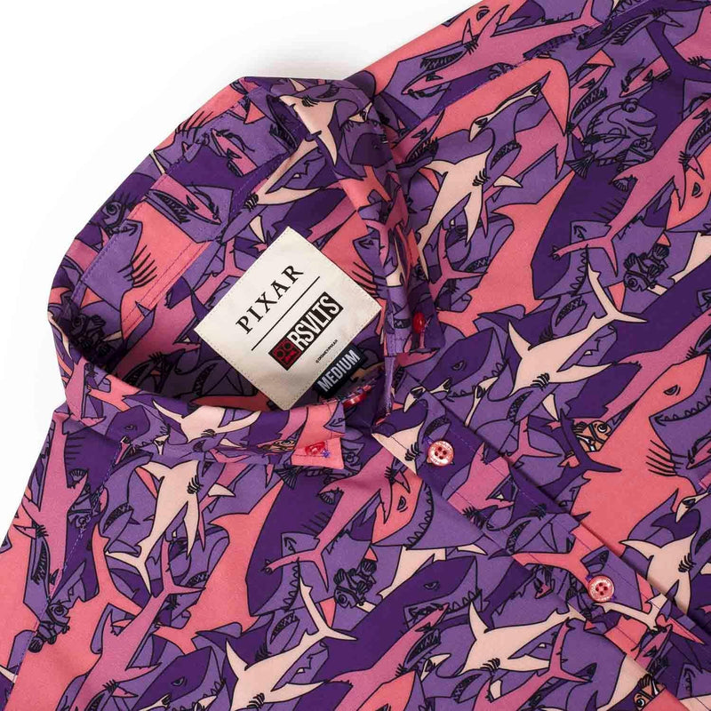 RSVLTS Friends, Not Food KUNUFLEX Short Sleeve Shirt in Pink — detail 6