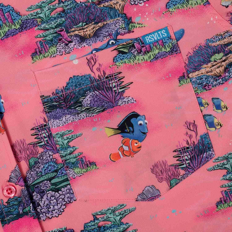 RSVLTS Anemone-nie KUNUFLEX Short Sleeve Shirt in Pink — detail 3