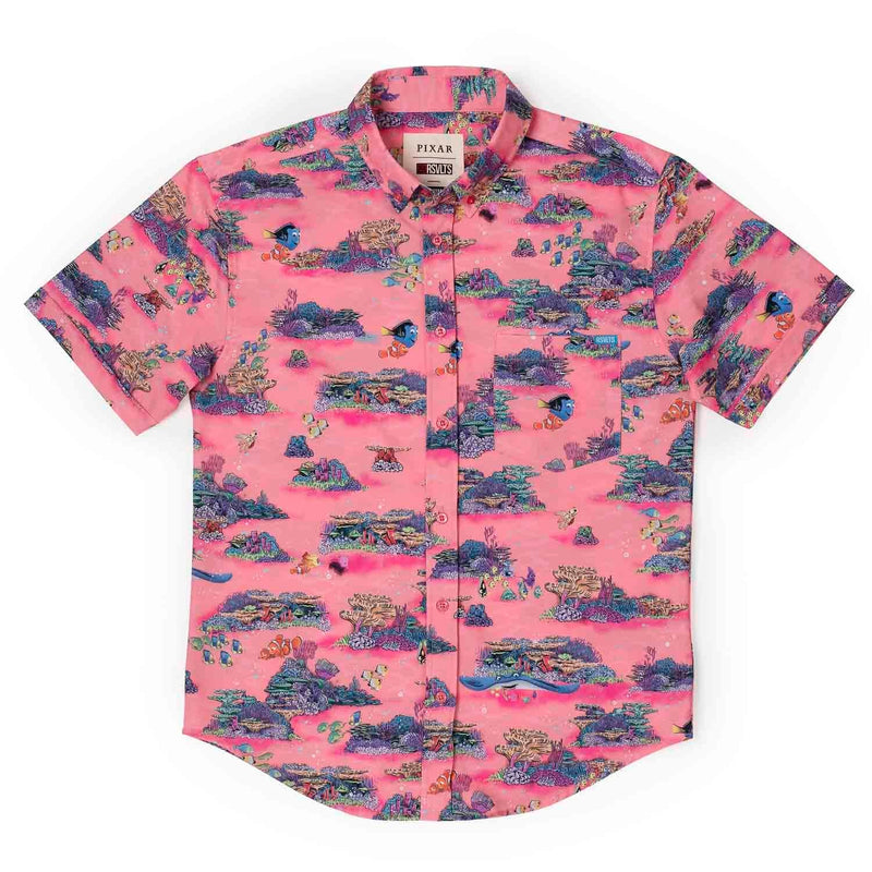 RSVLTS Anemone-nie KUNUFLEX Short Sleeve Shirt in Pink — detail 4