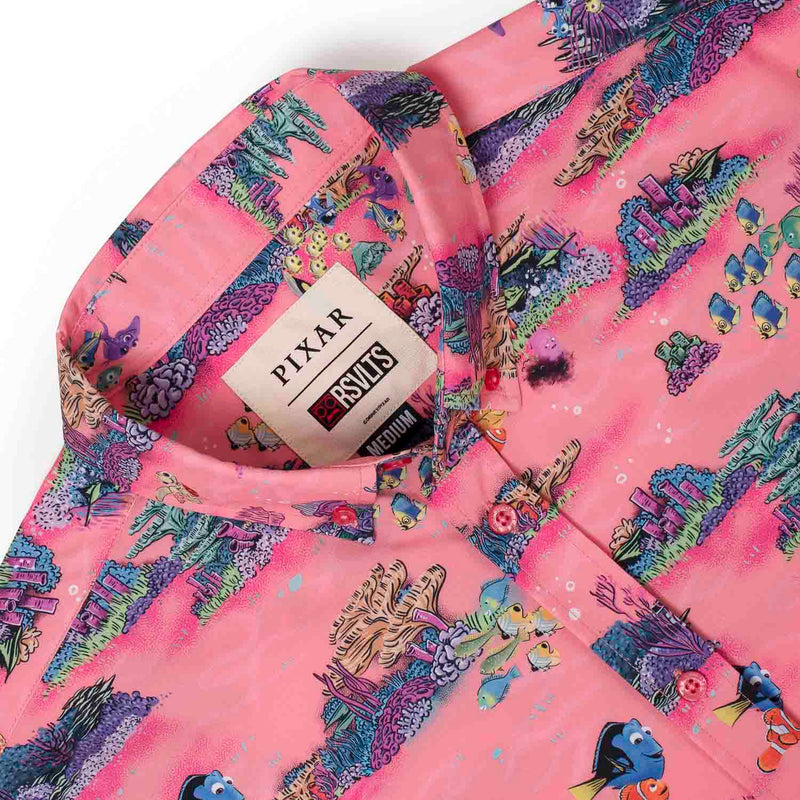 RSVLTS Anemone-nie KUNUFLEX Short Sleeve Shirt in Pink — detail 6