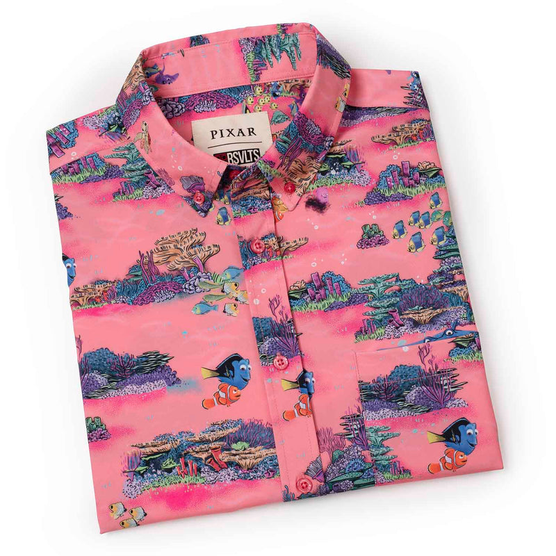 RSVLTS Anemone-nie KUNUFLEX Short Sleeve Shirt in Pink — detail 8