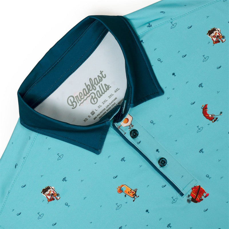RSVLTS Bacon, Egg & Tees All-Day Polo in Blue — detail 3