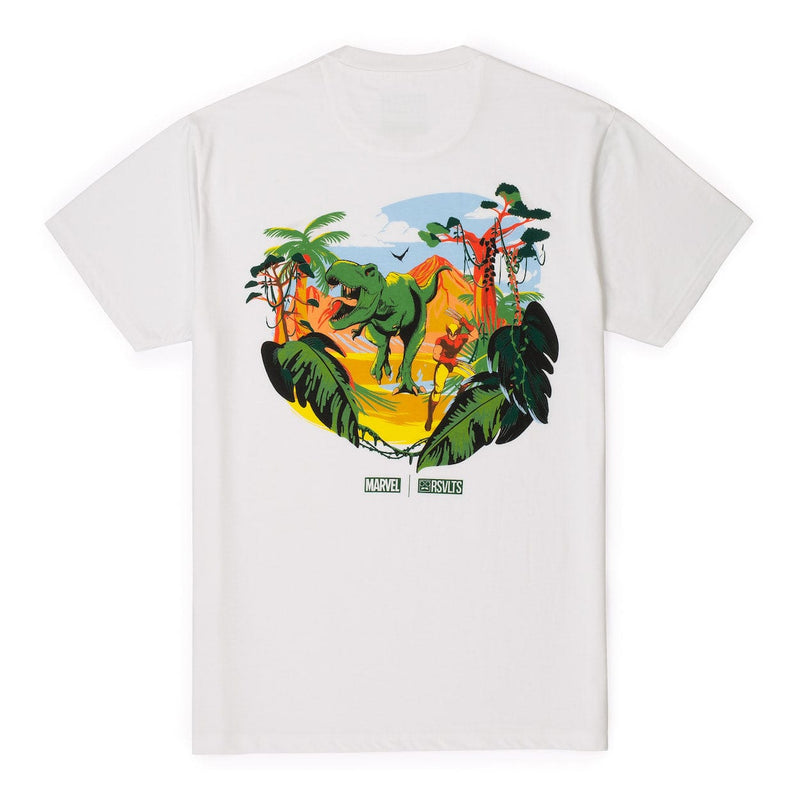 RSVLTS Savage Land Crewneck Tee in White — detail 3