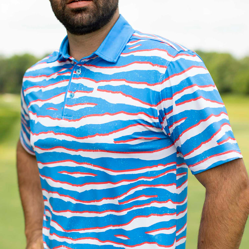 RSVLTS Wild America All-Day Polo in Blue — detail 2