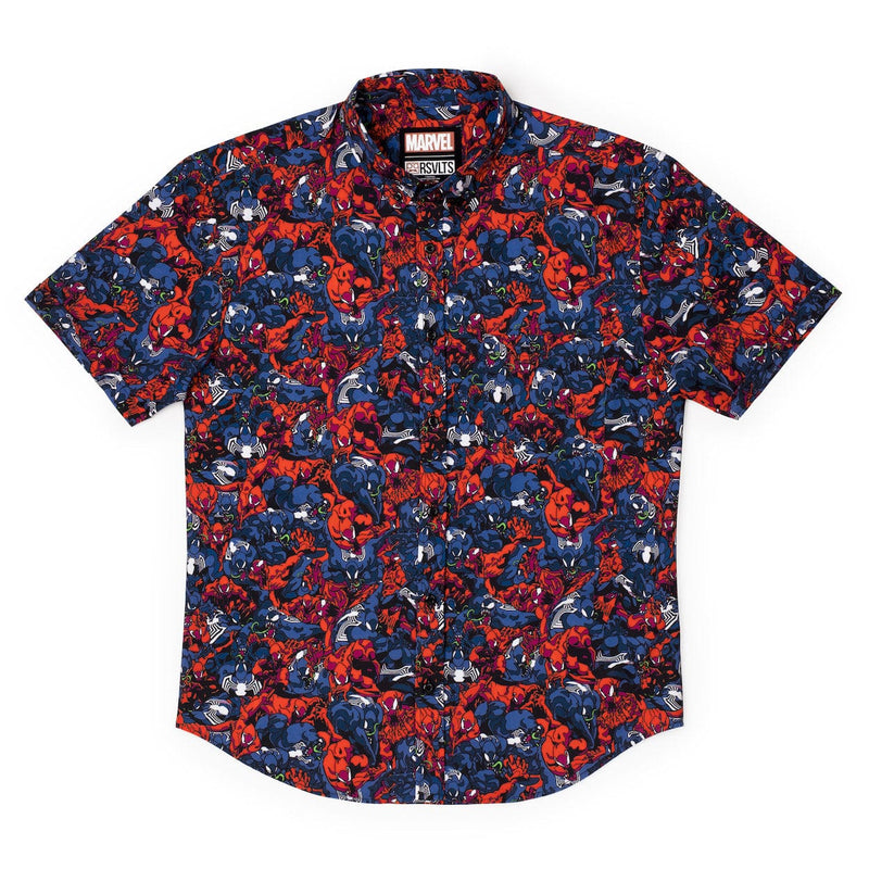 RSVLTS Bad Hosts KUNUFLEX Short Sleeve Shirt in Red — detail 4