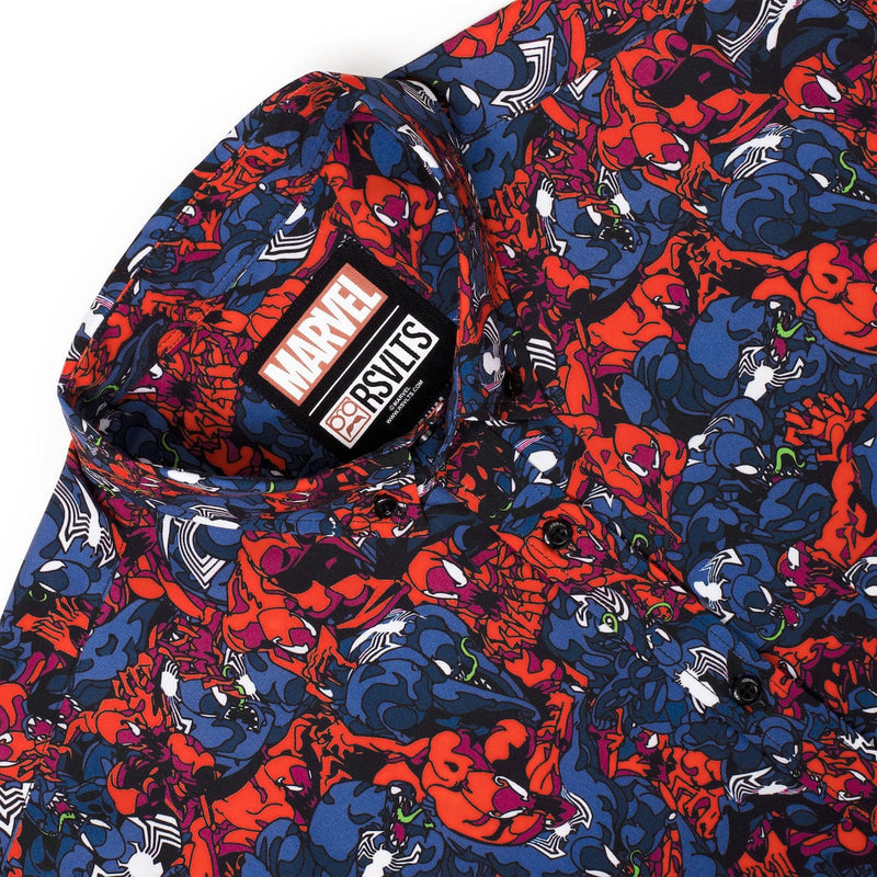 RSVLTS Bad Hosts KUNUFLEX Short Sleeve Shirt in Red — detail 6