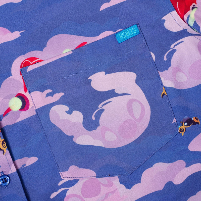 RSVLTS Nobody Gets Left Behind KUNUFLEX Short Sleeve Shirt in Purple — detail 2
