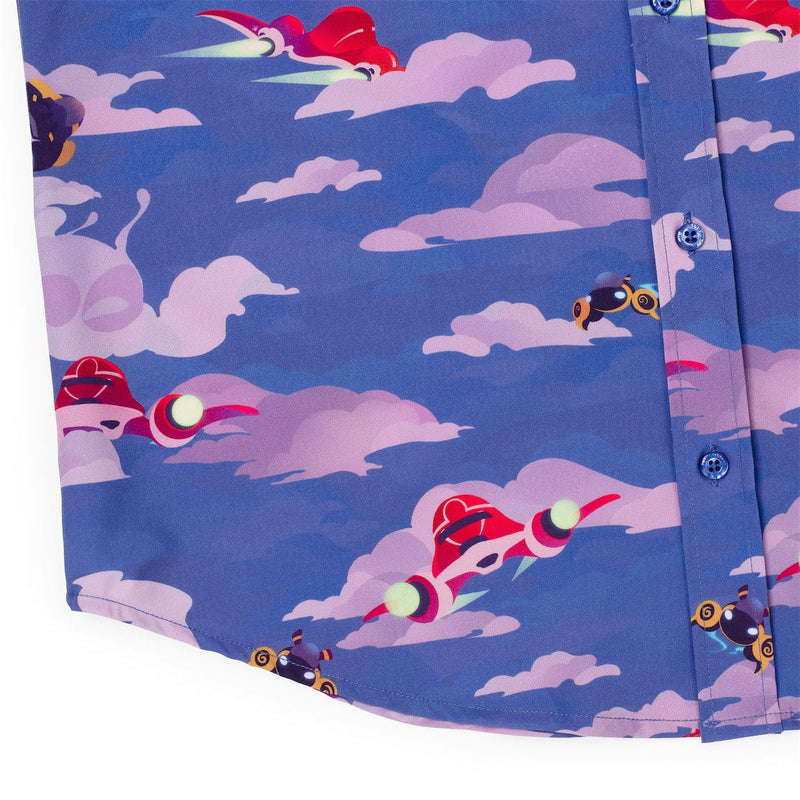 RSVLTS Nobody Gets Left Behind KUNUFLEX Short Sleeve Shirt in Purple — detail 5