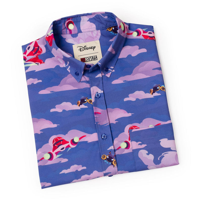 RSVLTS Nobody Gets Left Behind KUNUFLEX Short Sleeve Shirt in Purple — detail 6