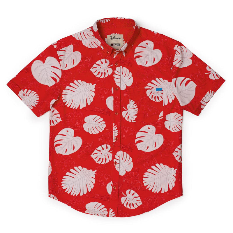 RSVLTS He Mele No Lilo KUNUFLEX Short Sleeve Shirt in Red — detail 3