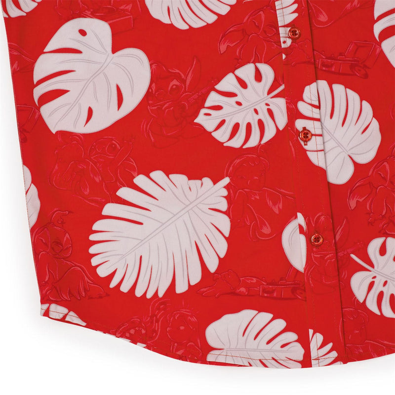 RSVLTS He Mele No Lilo KUNUFLEX Short Sleeve Shirt in Red — detail 5