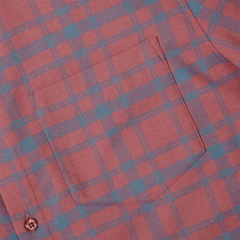 RSVLTS SinPlaid BorlandFlex Long Sleeve Flannel (2024 Fit) in Orange — detail 8