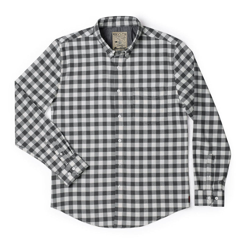 RSVLTS Flanny DeVito BorlandFlex Long Sleeve Flannel (2024 Fit) in Black — detail 2