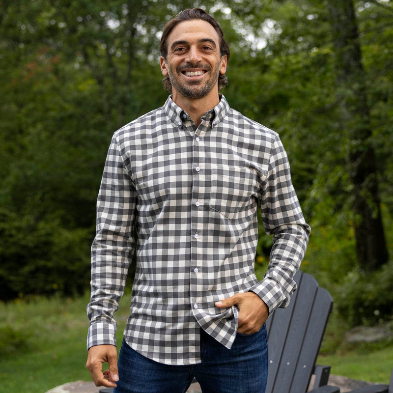 RSVLTS Flanny DeVito BorlandFlex Long Sleeve Flannel (2024 Fit) in Black — detail 3