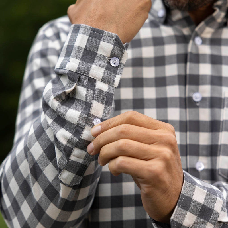RSVLTS Flanny DeVito BorlandFlex Long Sleeve Flannel (2024 Fit) in Black — detail 6