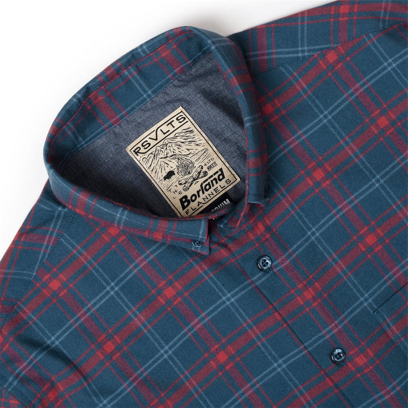RSVLTS Flangela Bassett BorlandFlex Long Sleeve Flannel (2024 Fit) in Blue — detail 4