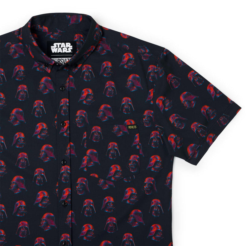 RSVLTS 3D Vader KUNUFLEX Short Sleeve Shirt in Black — front view