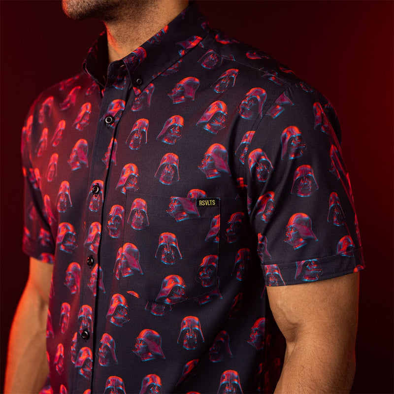 RSVLTS 3D Vader KUNUFLEX Short Sleeve Shirt in Black — detail 4