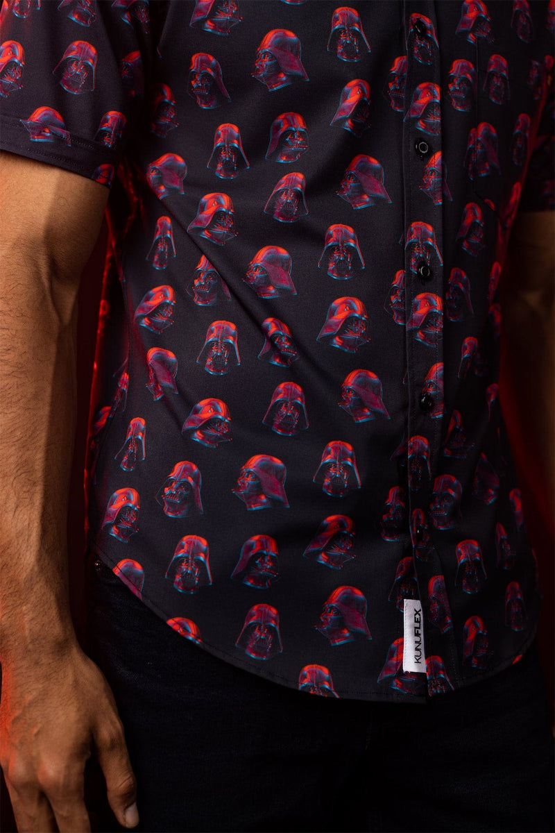 RSVLTS 3D Vader KUNUFLEX Short Sleeve Shirt in Black — detail 6