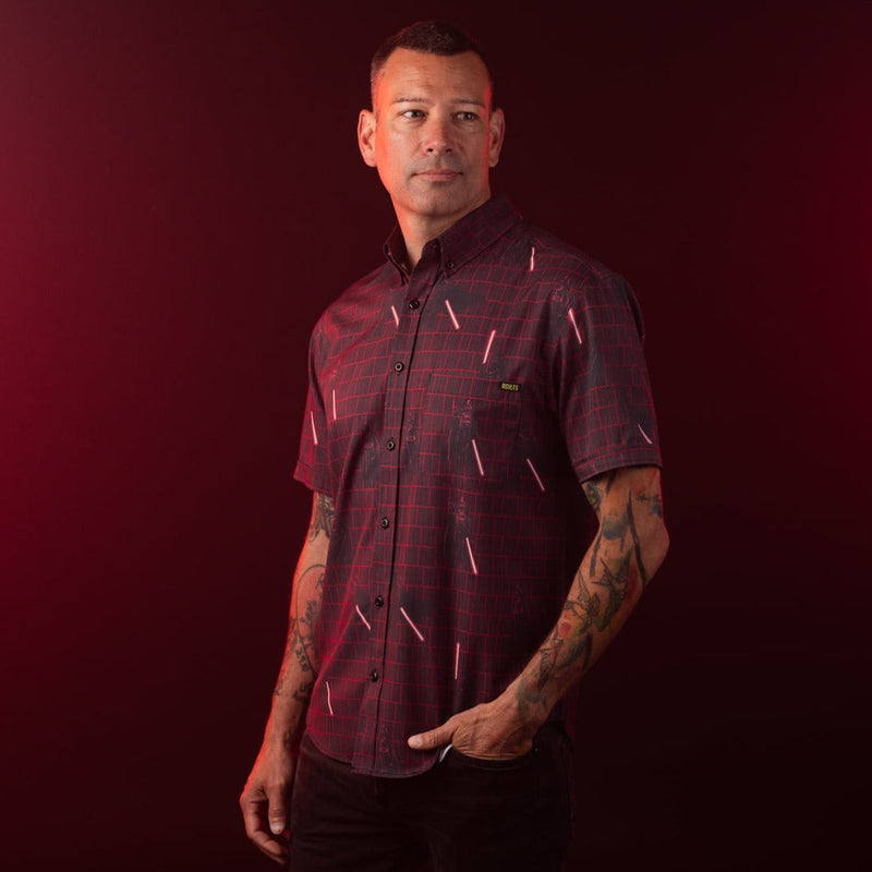 RSVLTS Imperial March KUNUFLEX Short Sleeve Shirt in Black — detail 2