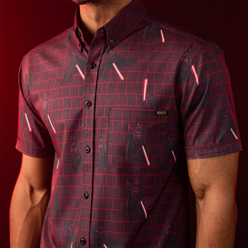 RSVLTS Imperial March KUNUFLEX Short Sleeve Shirt in Black — detail 4