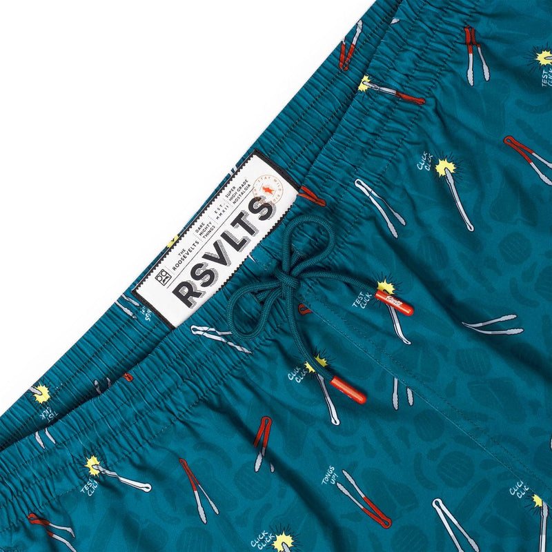 RSVLTS Let Me See That Tong Hybrid Shorts in Blue — detail 2