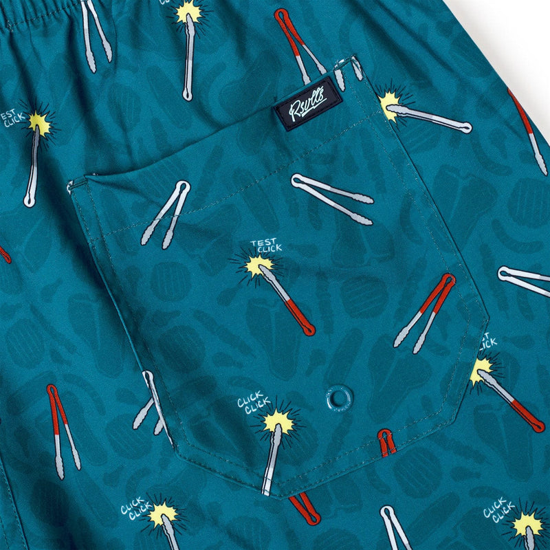 RSVLTS Let Me See That Tong Hybrid Shorts in Blue — detail 3