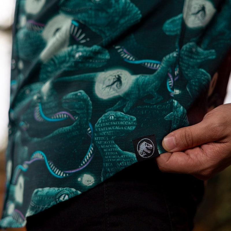 RSVLTS You Bred Raptors? KUNUFLEX Short Sleeve Shirt in Green — detail 5