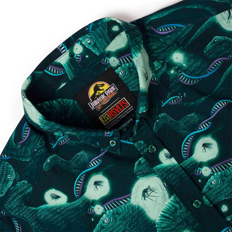 RSVLTS You Bred Raptors? KUNUFLEX Short Sleeve Shirt in Green — detail 6