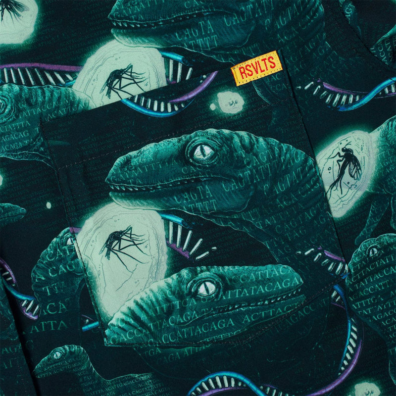 RSVLTS You Bred Raptors? KUNUFLEX Short Sleeve Shirt in Green — detail 7