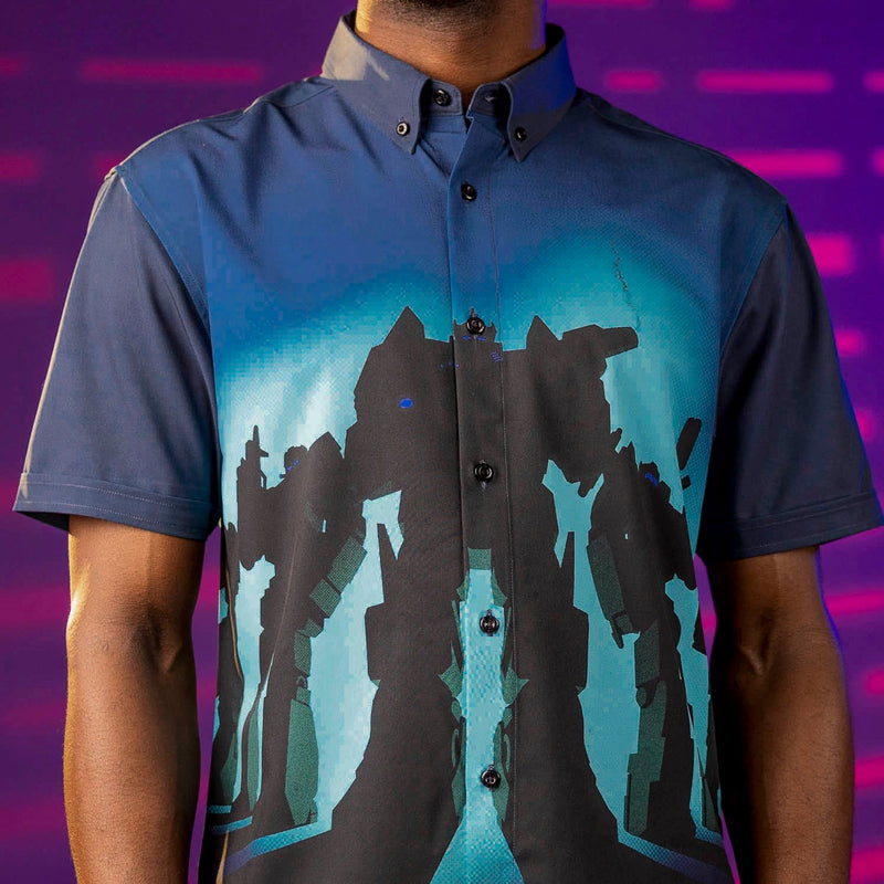 RSVLTS Roll Out KUNUFLEX Short Sleeve Shirt in Black — front view