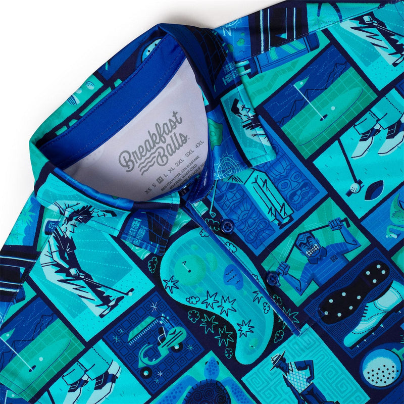 RSVLTS Tee-ki Time All-Day Polo in Blue — detail 2