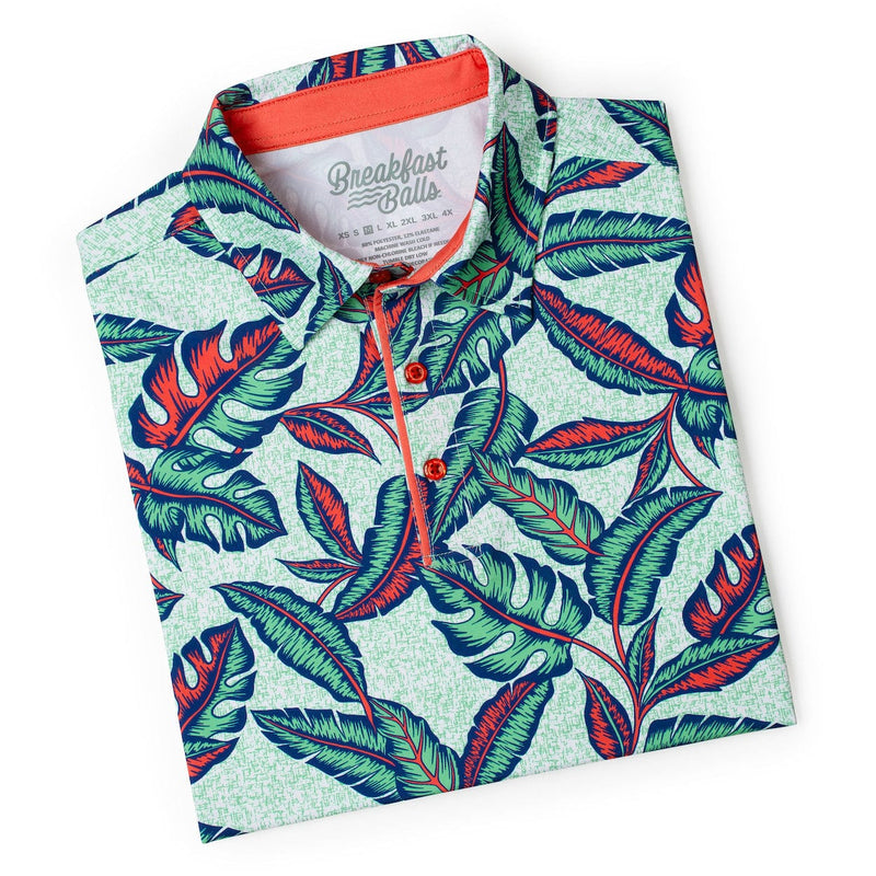 RSVLTS Leaf It on the Green All-Day Polo in Green — detail 2