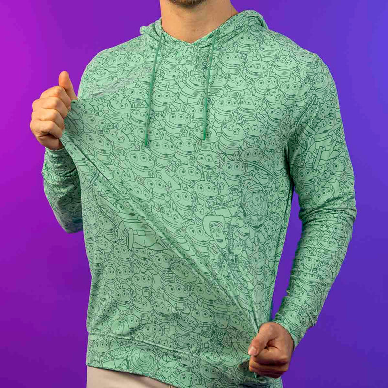 RSVLTS The Crane Escape Performance Hoodie in Green — detail 3