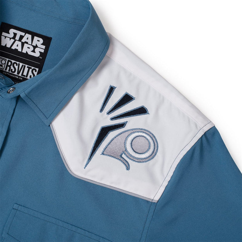 RSVLTS Bo Katan Roper Short Sleeve Shirt in Blue — detail 3