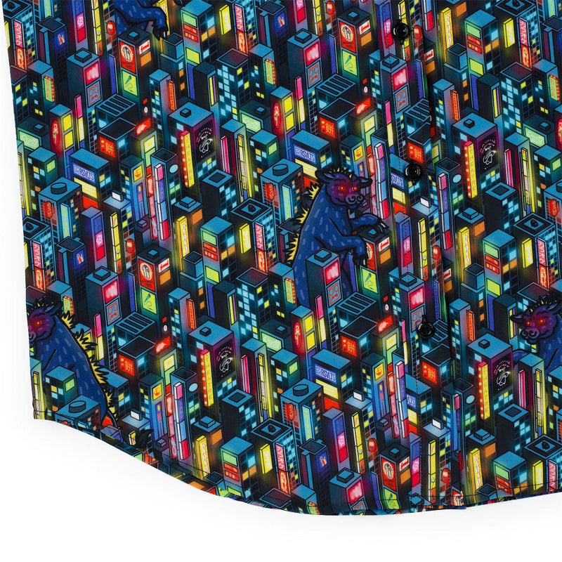 RSVLTS Cow-crete Jungle KUNUFLEX Short Sleeve Shirt in Black — detail 7