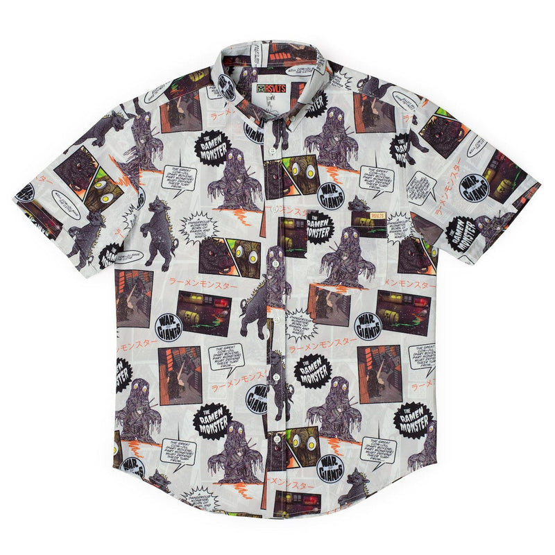 RSVLTS Atomic Ramen KUNUFLEX Short Sleeve Shirt in Gray — detail 3