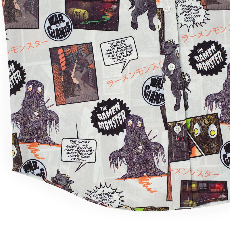 RSVLTS Atomic Ramen KUNUFLEX Short Sleeve Shirt in Gray — detail 7