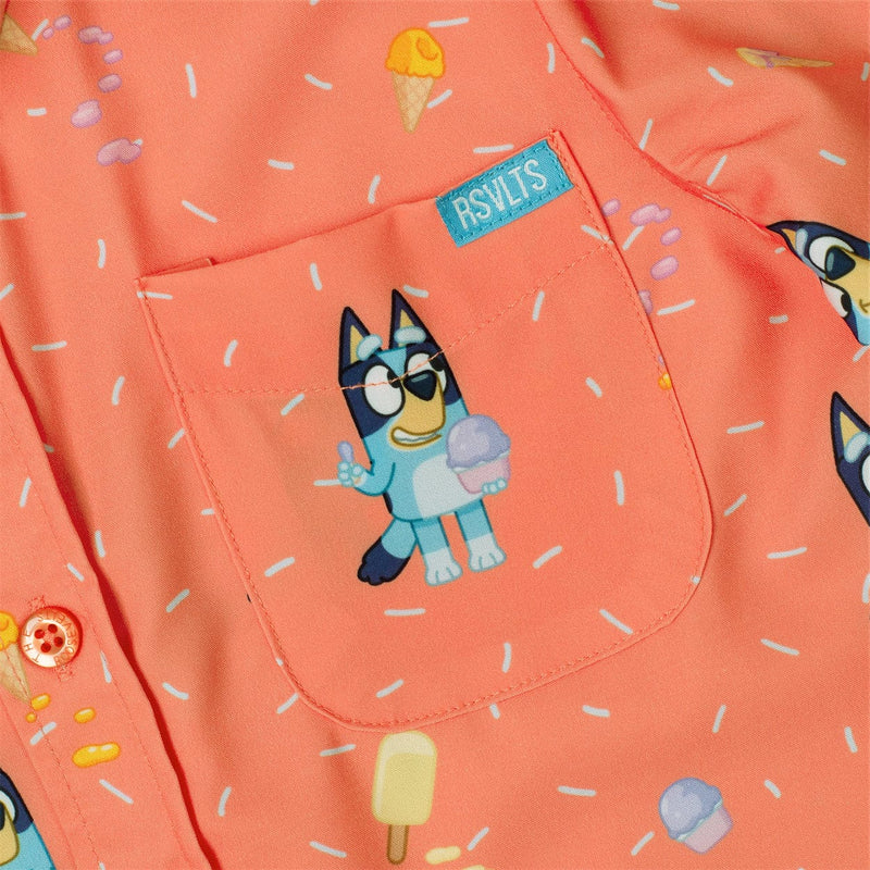 RSVLTS Don't Let It Melt Preschool KUNUFLEX Short Sleeve Shirt in Orange — detail 3