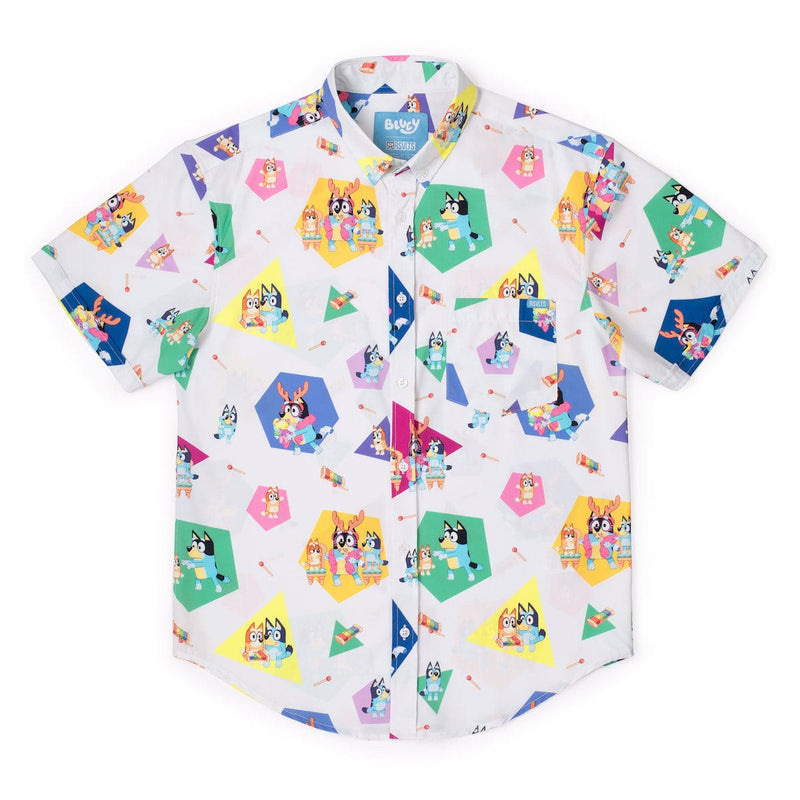 RSVLTS Magic Xylophone KUNUFLEX Short Sleeve Shirt in Multicolor — detail 4