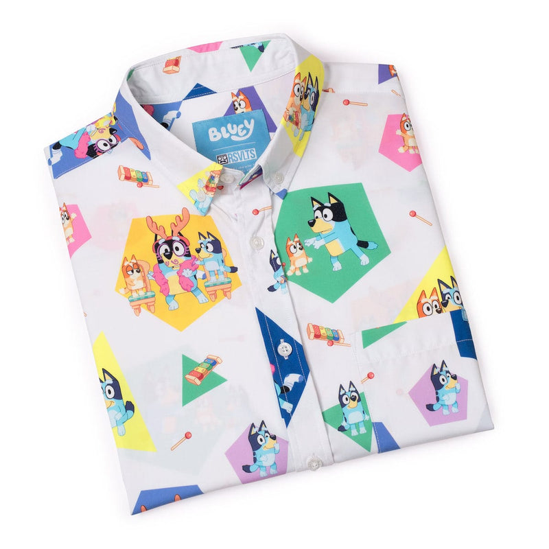 RSVLTS Magic Xylophone KUNUFLEX Short Sleeve Shirt in Multicolor — detail 8