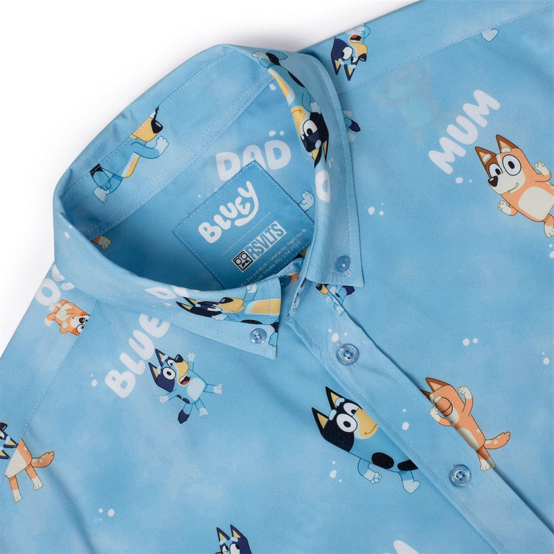 RSVLTS Meet the Heelers KUNUFLEX Short Sleeve Shirt in Blue — detail 8
