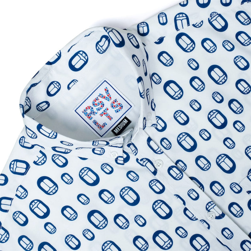 RSVLTS Meet the Beetles KUNUFLEX Short Sleeve Shirt in Blue — detail 2